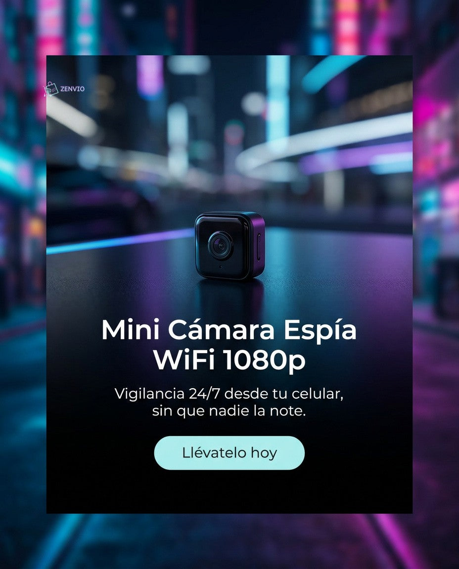 Tranquilidad Total - Mini Cámara Espía WiFi 1080p Visión Nocturna