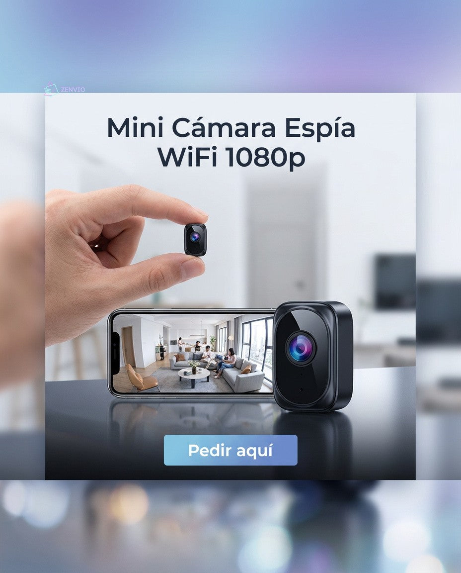Tranquilidad Total - Mini Cámara Espía WiFi 1080p Visión Nocturna