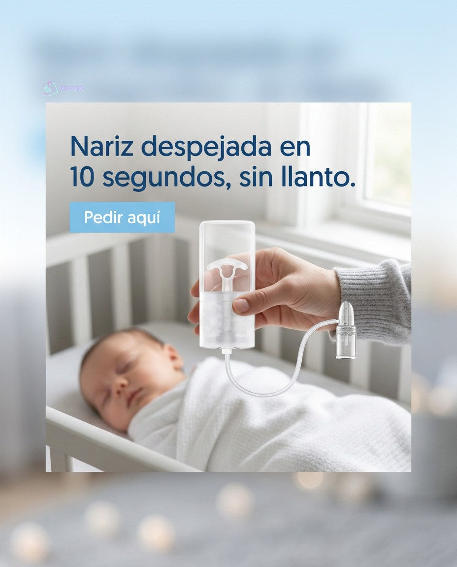 Alivio Nasal al Instante - Aspirador Silencioso para Bebé