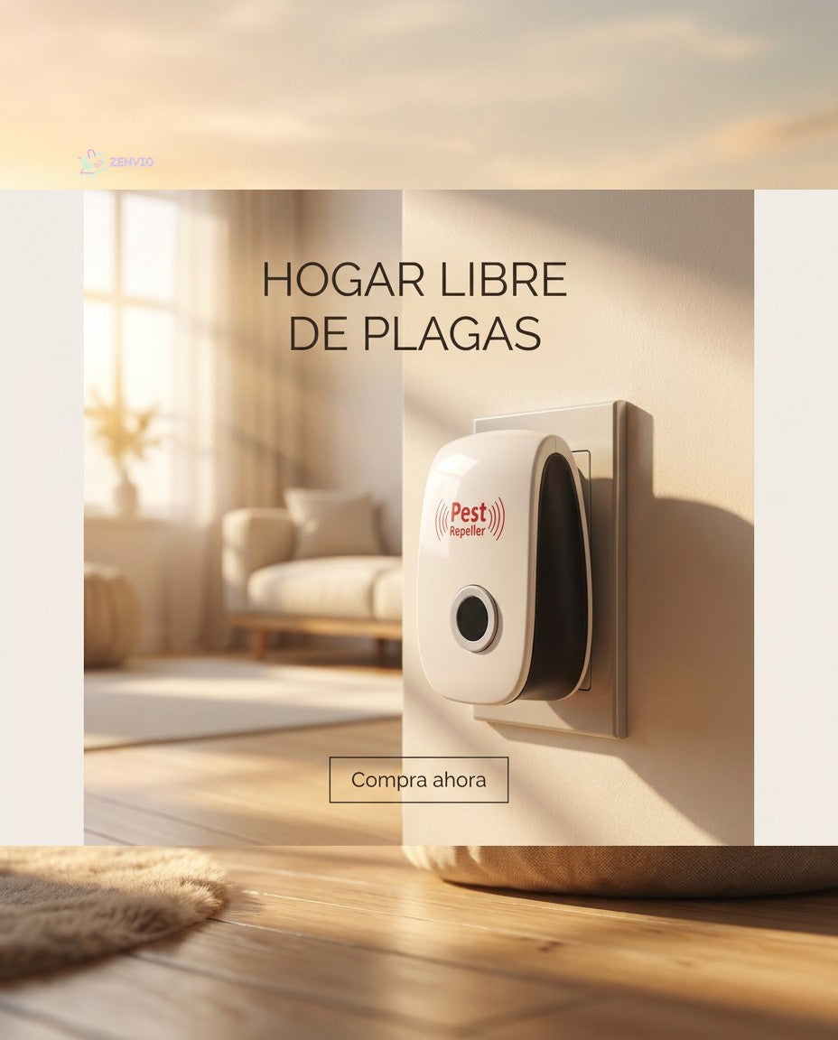 Hogar Libre de Plagas - Repelente Ultrasónico Inteligente