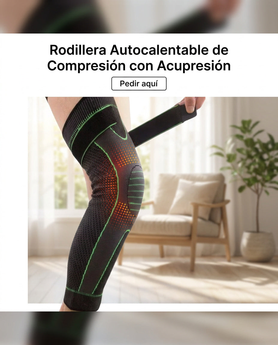 Alivio Total de Rodilla - Rodillera Autocalentable con Acupresión