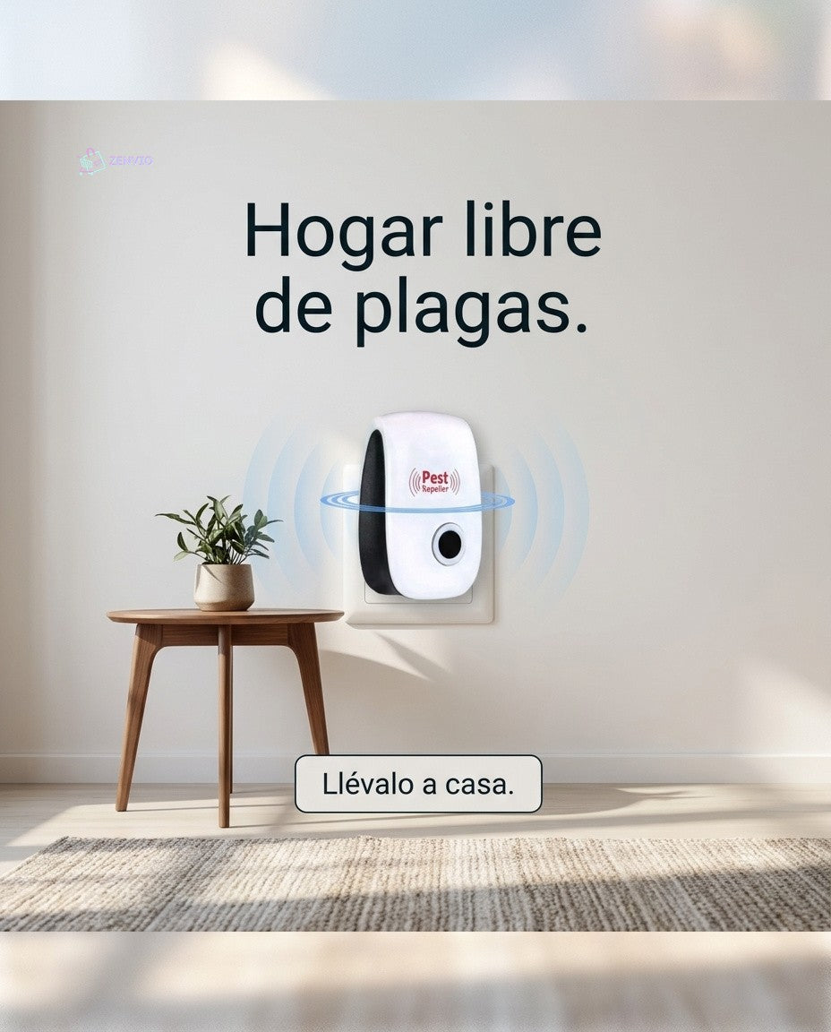Hogar Libre de Plagas - Repelente Ultrasónico Inteligente
