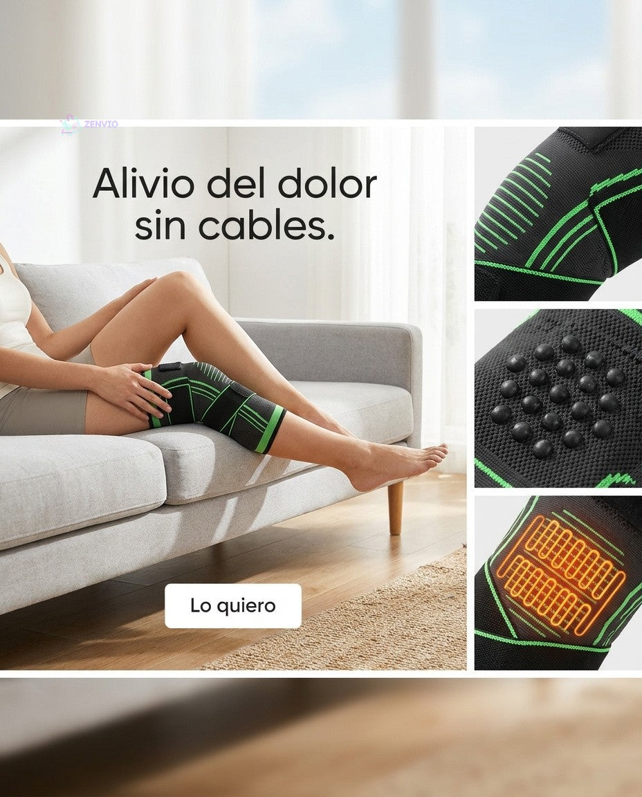 Alivio Total de Rodilla - Rodillera Autocalentable con Acupresión