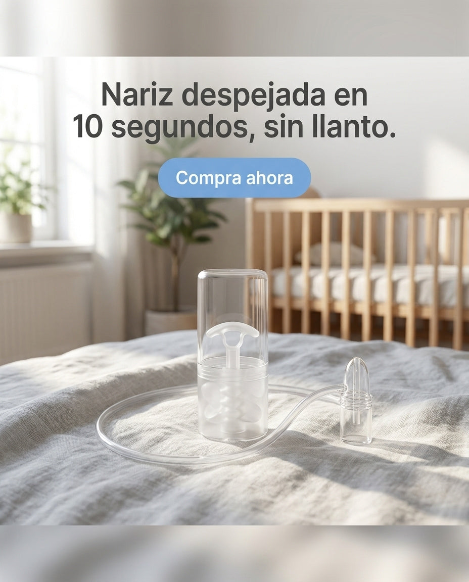 Alivio Nasal al Instante - Aspirador Silencioso para Bebé